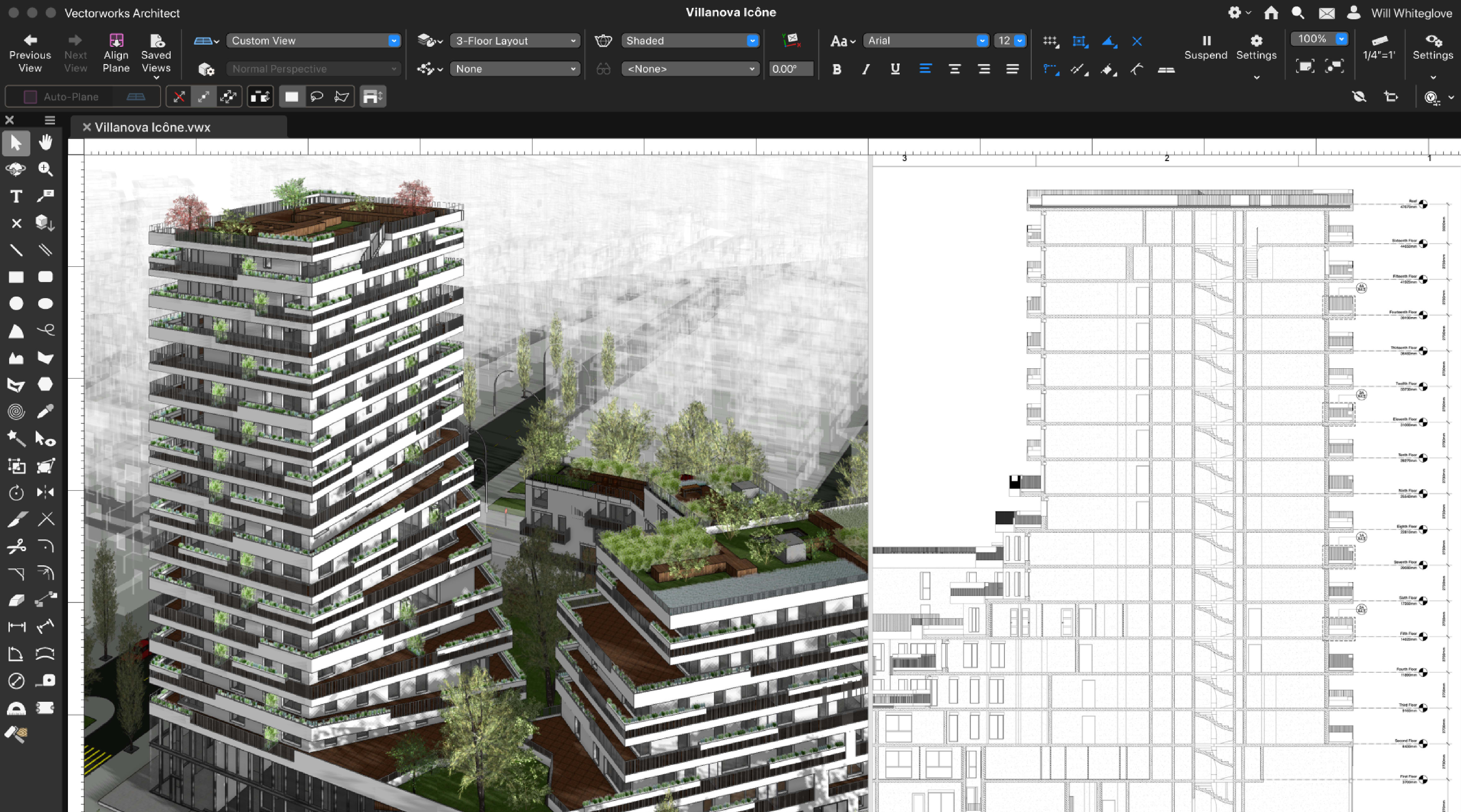 Integrated, Hybrid 2D/3D BIM Model