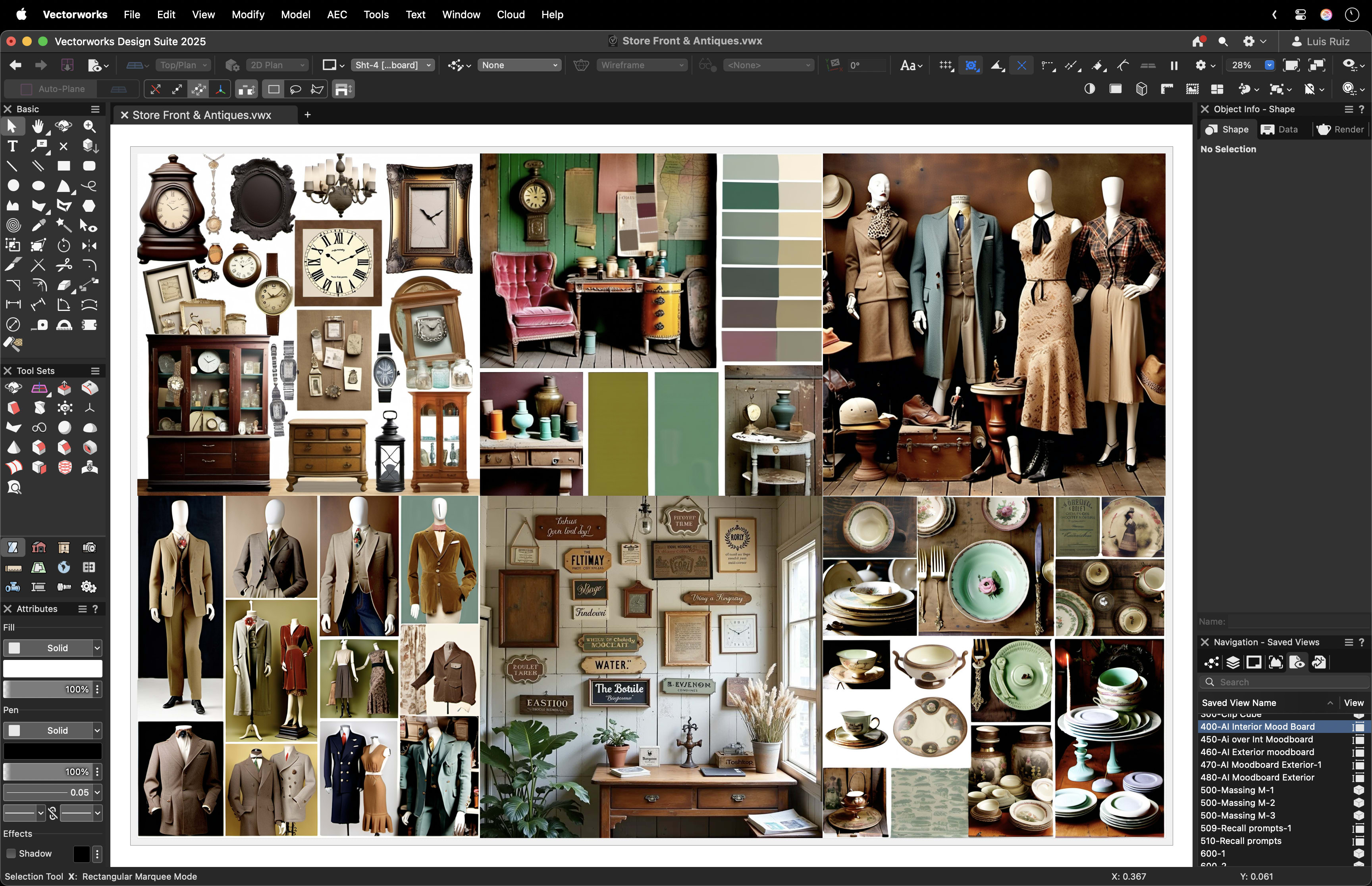 AI Visualizer moodboard