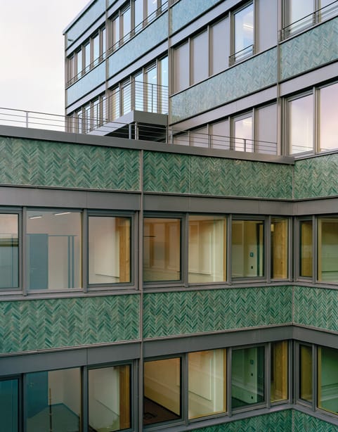 photo of lh architekten's timber office project photographed by Dorfmueller Klier